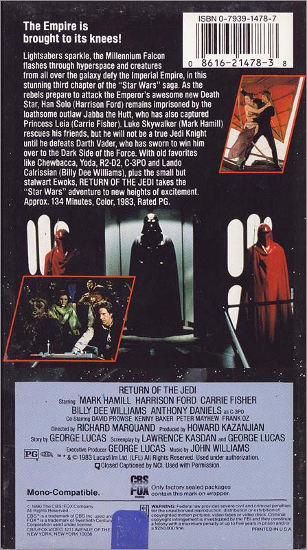 star wars vhs box set 1990